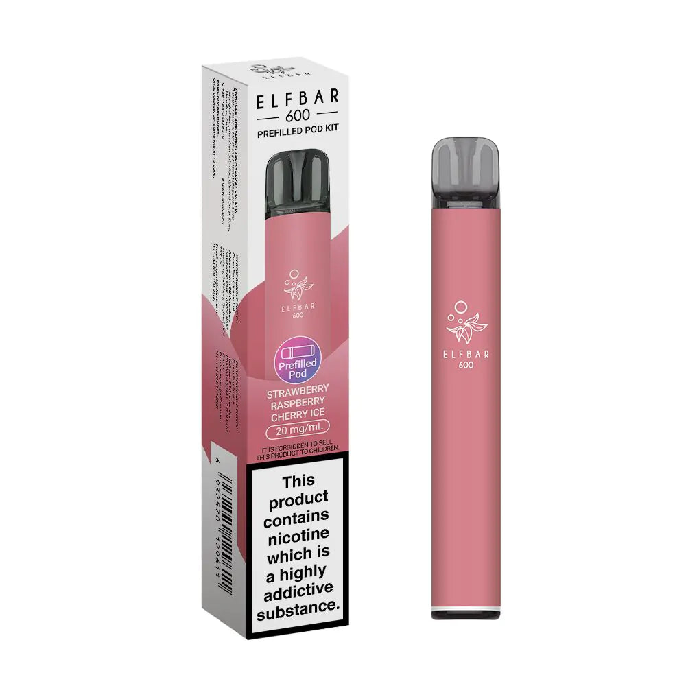 Strawberry Raspberry Cherry Ice EB600 Prefilled Vape Kit by Elf Bar