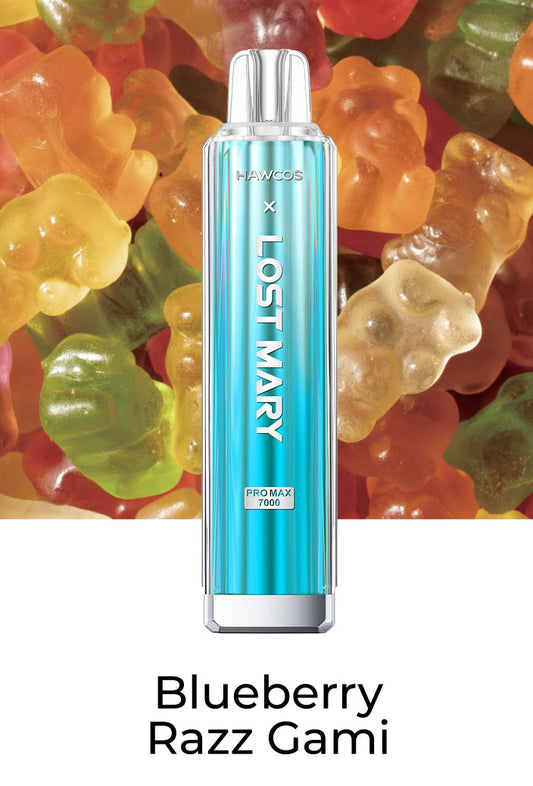 Blueberry Razz Gami Pro Max 7000 Prefilled Vape Kit by Hawcos X Lost Mary