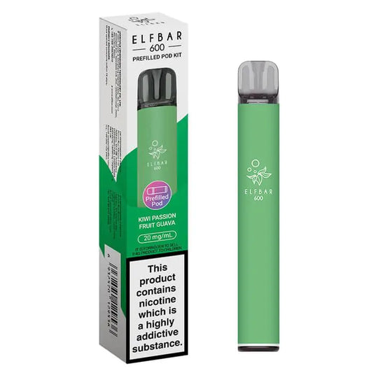 Kiwi Passion Fruit Guava EB600 Prefilled Vape Kit by Elf Bar