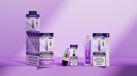 Box of 5 Pro Max 7000 Prefilled Vape Kit by Hawcos X Lost Mary