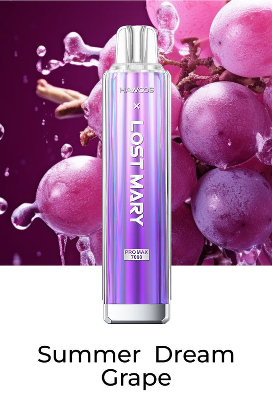 Summer Dream Grape Pro Max 7000 Prefilled Vape Kit by Hawcos X Lost Mary